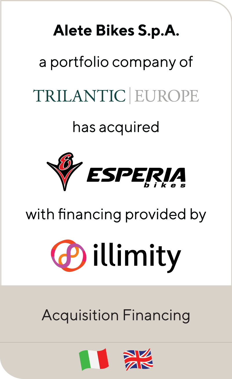 Alete Bikes SPA Trilantic Europe Esperia Bikes Illimity 2022