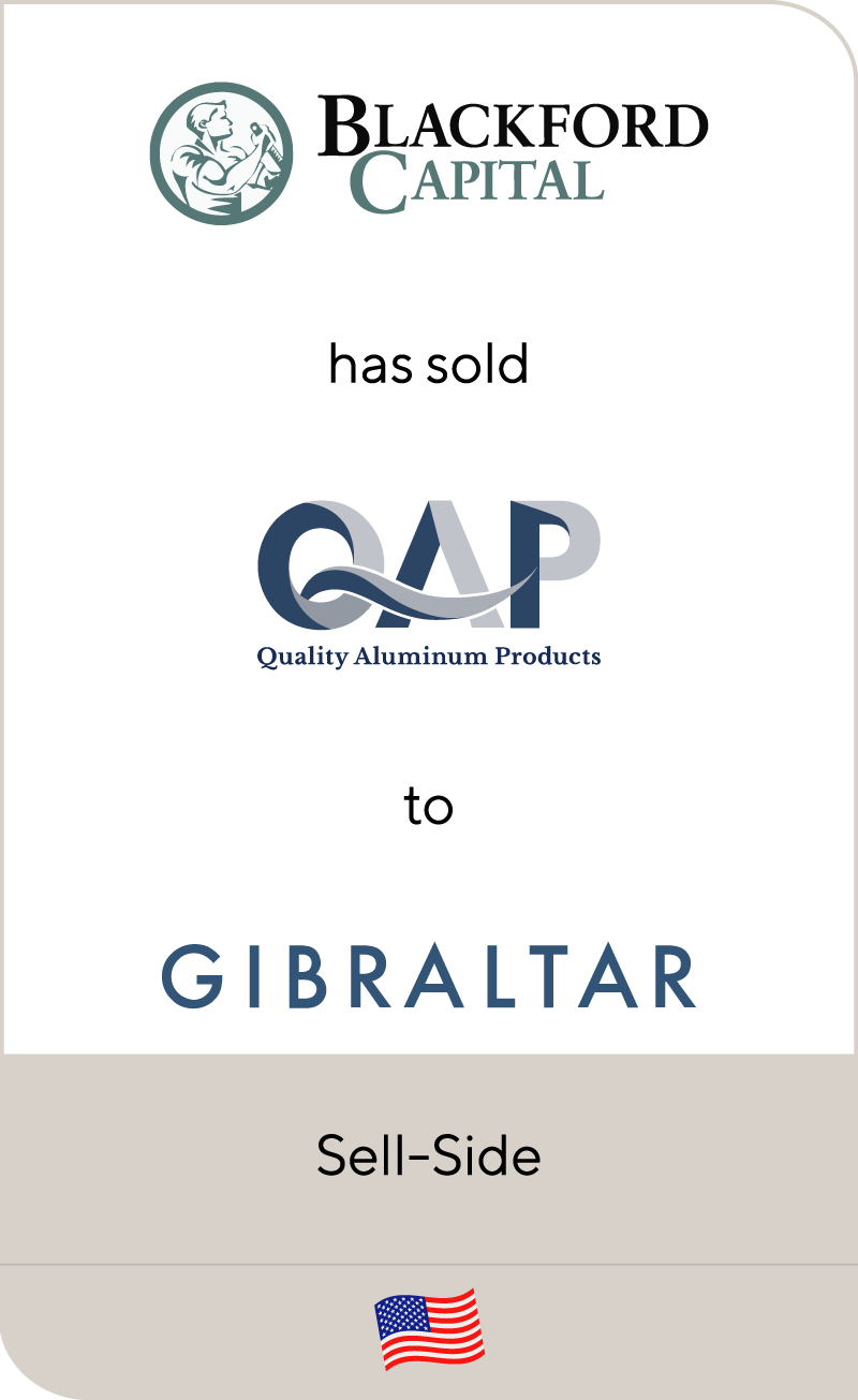 BlackfordCapitalLLC QualityAluminumProducts GibraltarIndustriesInc 2022