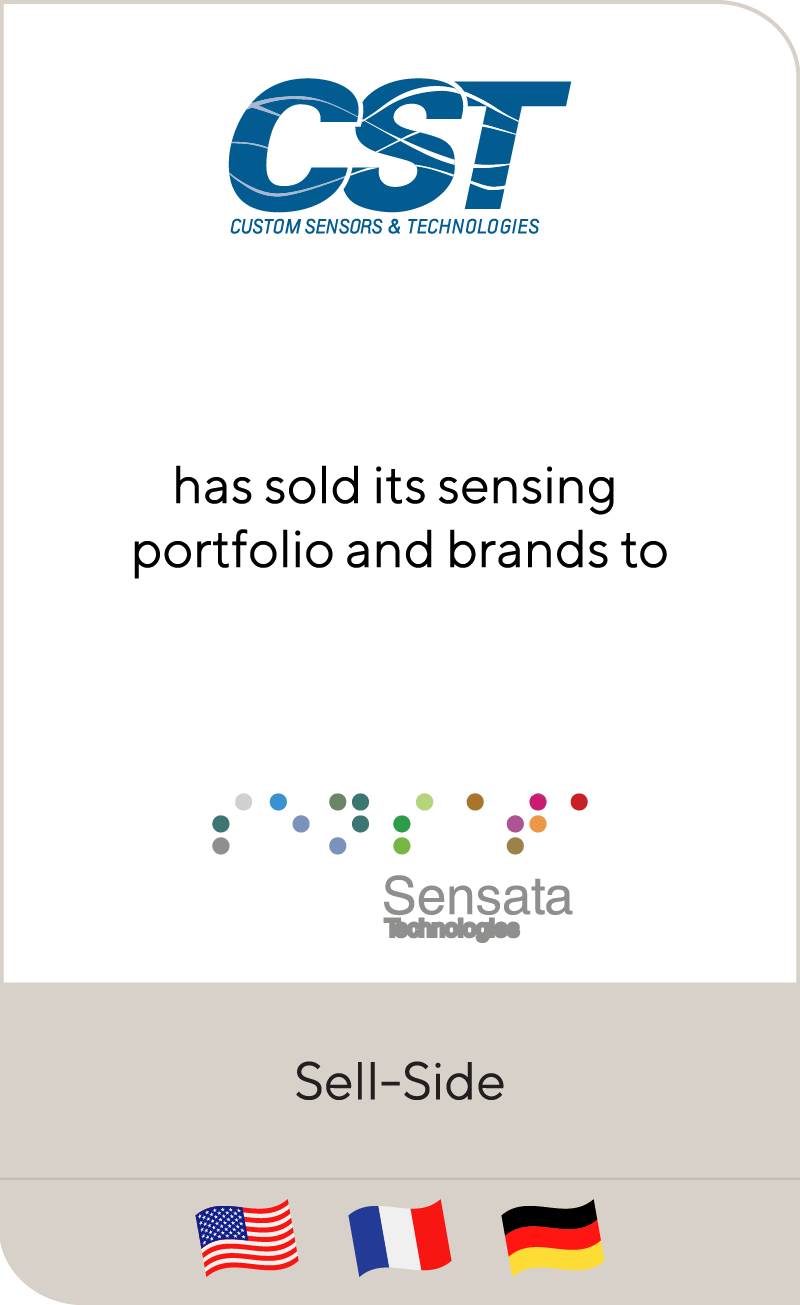Custom Sensors & Technologies has sold its sensing portfolio and brands to Sensata Technologies