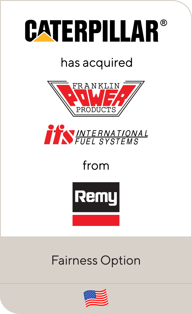 Caterpillar has acquired Franklin Power Products and International Fuel Systems