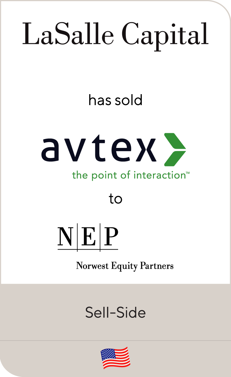 LaSalle Capital has sold Avtex Solutions to Norwest Equity Partners