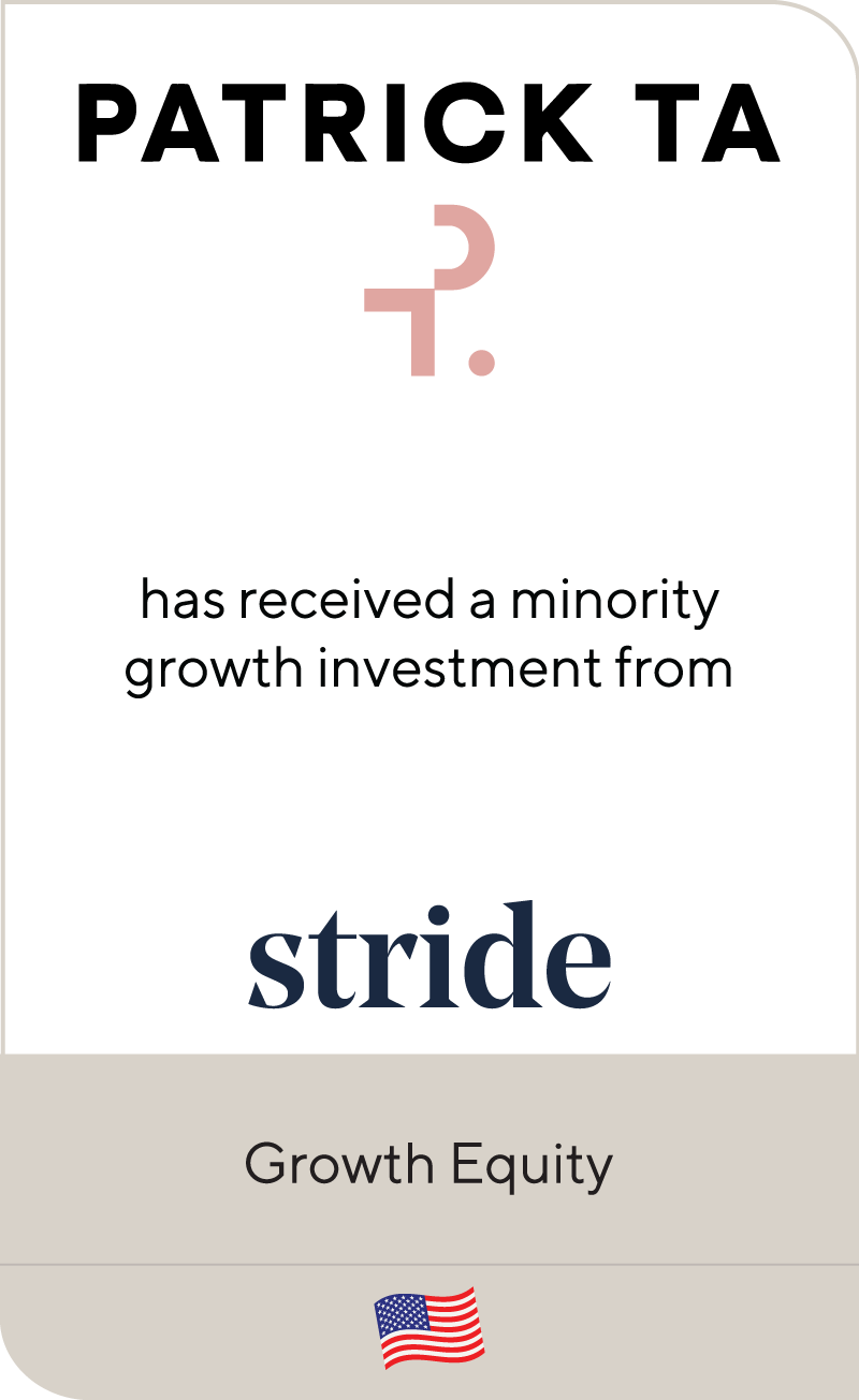 Patrick Ta Beauty Stride Consumer Partners 2022