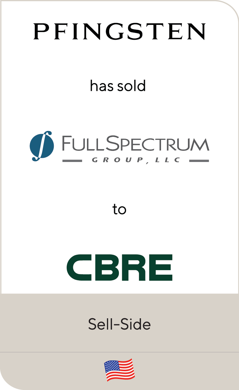 Pfingsten Partners, LLC Full Spectrum Group, LLC CBRE Group 2022