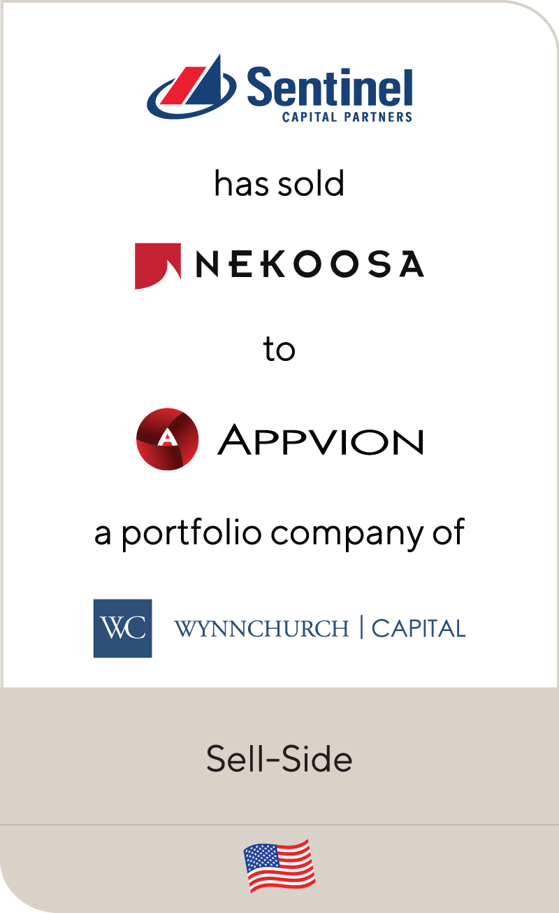 Sentinel Capital Partners Nekoosa Coated Products Appvion Wynnchurch 2022